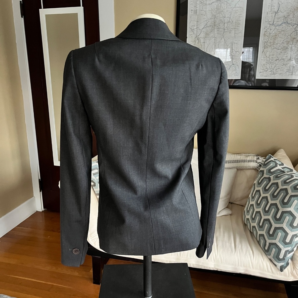 Theory Nevin Wool Blend One-Button Blazer Jacket Gray - Picture 2 of 8